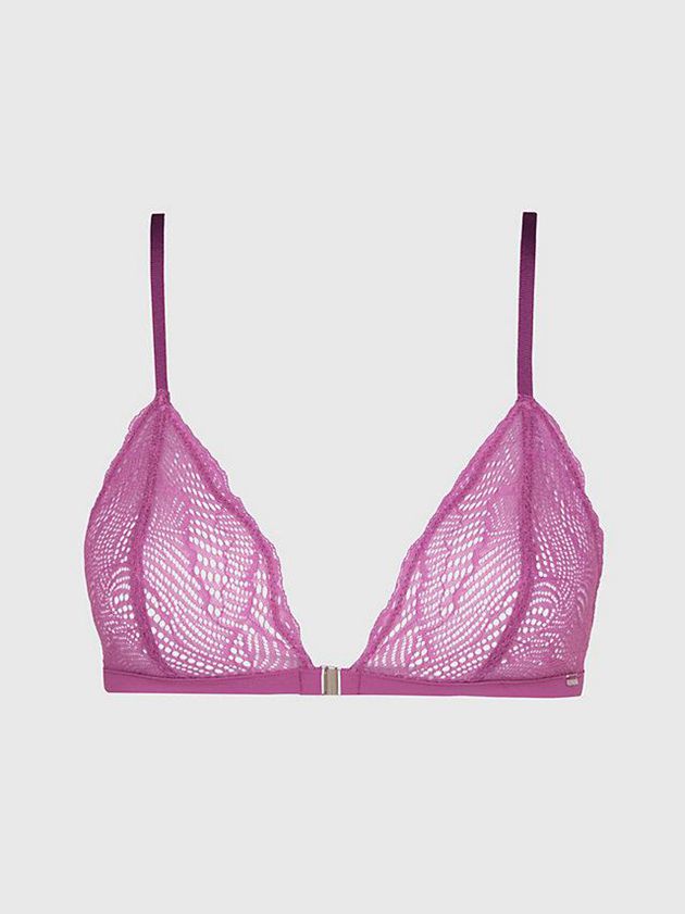 Calvin Klein USA Triangle - Geo Lace Womens Bra Purple 3784062-JL